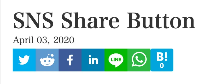 SNS Share Button for Gatsby Blog