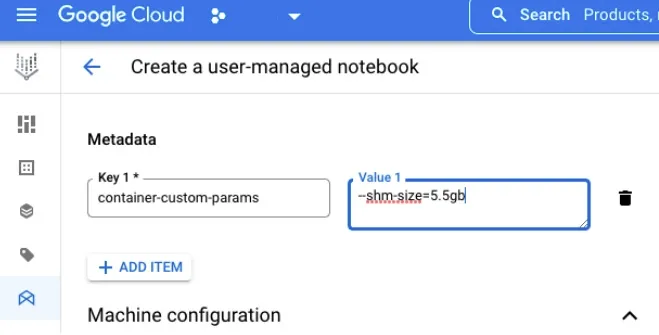 How to Increase Shared Memory in Vertex AI Workbench