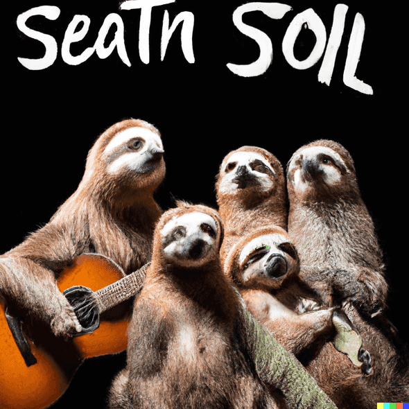 A promotional shoot of a band of sloths